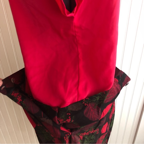 Vintage Orvis Pleated Skirt Colorful Botanical Winter Floral Midi Length Pockets - Picture 7 of 15